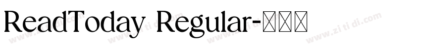 ReadToday Regular字体转换